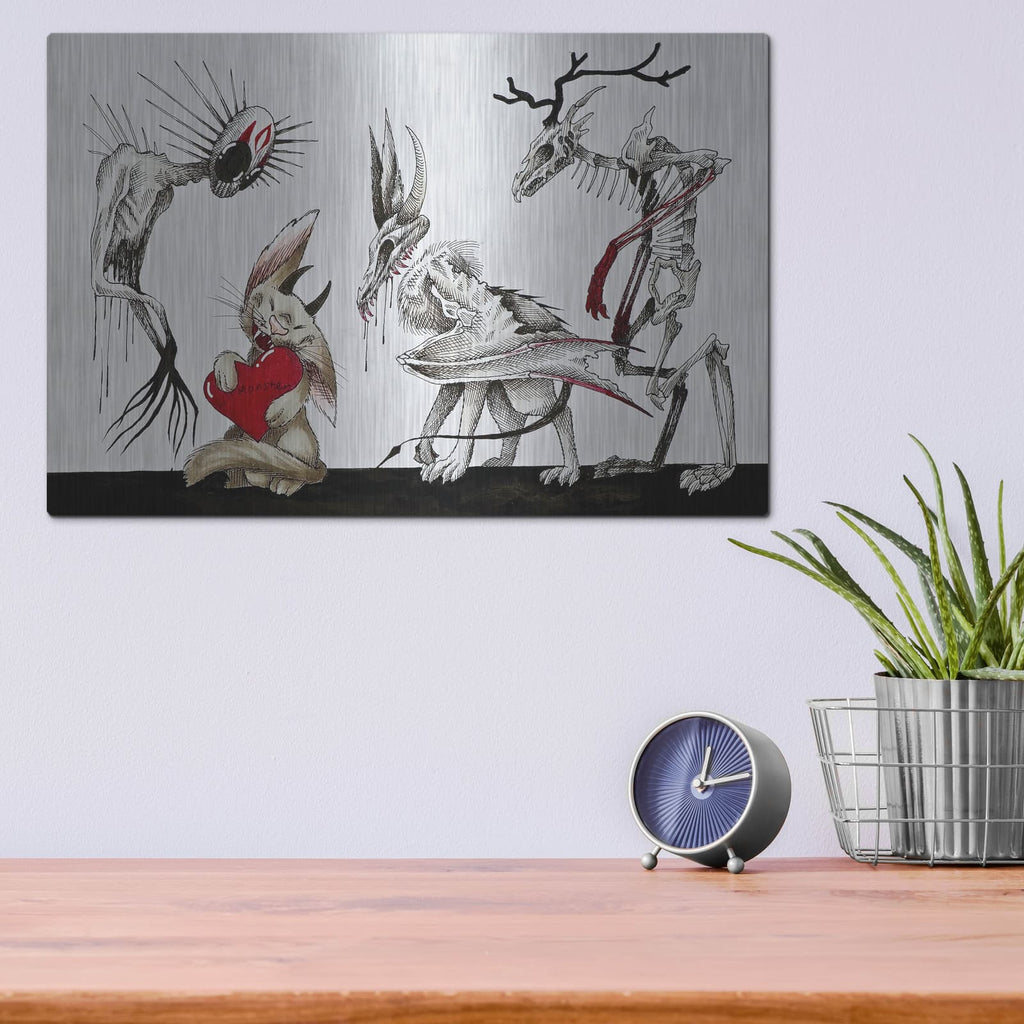 'L'il Monster' by Avery Multer – Metal Wall Art, 16x12 room view