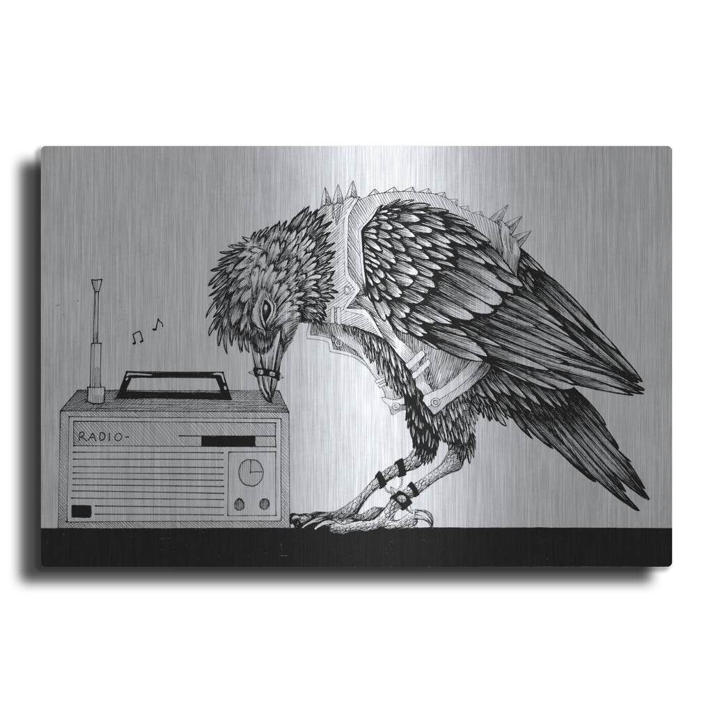 'Heavy Metal Crow' by Avery Multer – Metal Wall Art