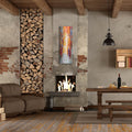 'Orange Sky' by Ekaterina Ermilkina – Metal Wall Art, 16x48 room view