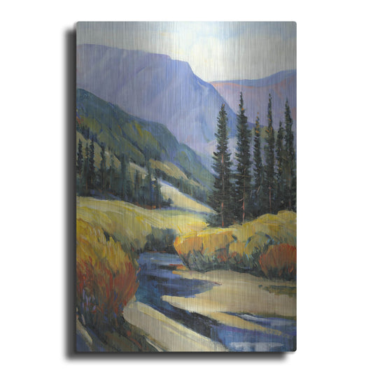 Luxe Metal Art 'Purple Mountain Majesty I' by Tim O'Toole, Metal Wall Art