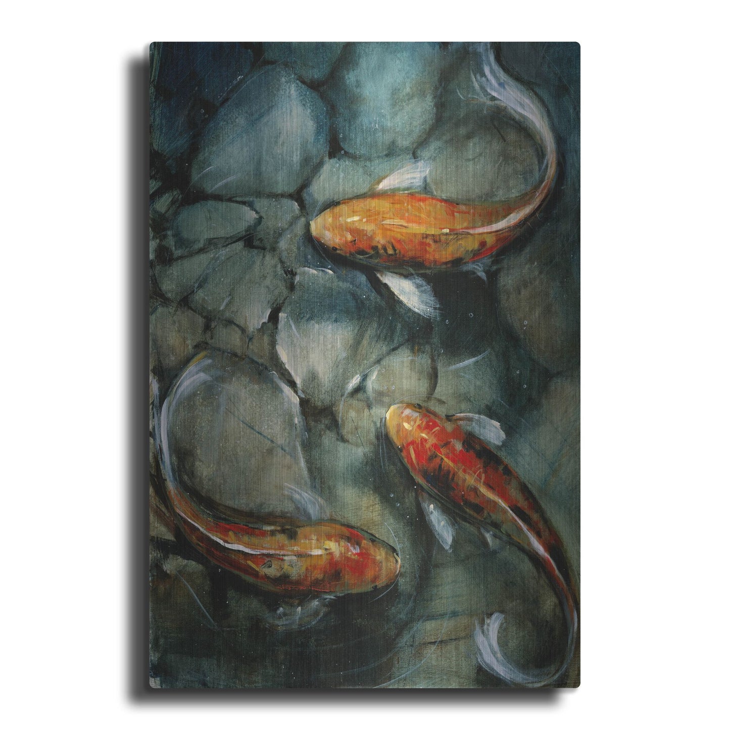 Luxe Metal Art 'Tres Koi I' by Tim O'Toole, Metal Wall Art