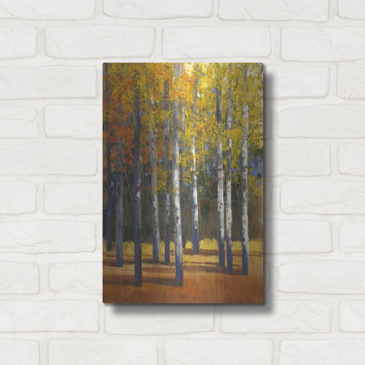 Luxe Metal Art 'Fall in Glory I' by Tim O'Toole, Metal Wall Art,12x16