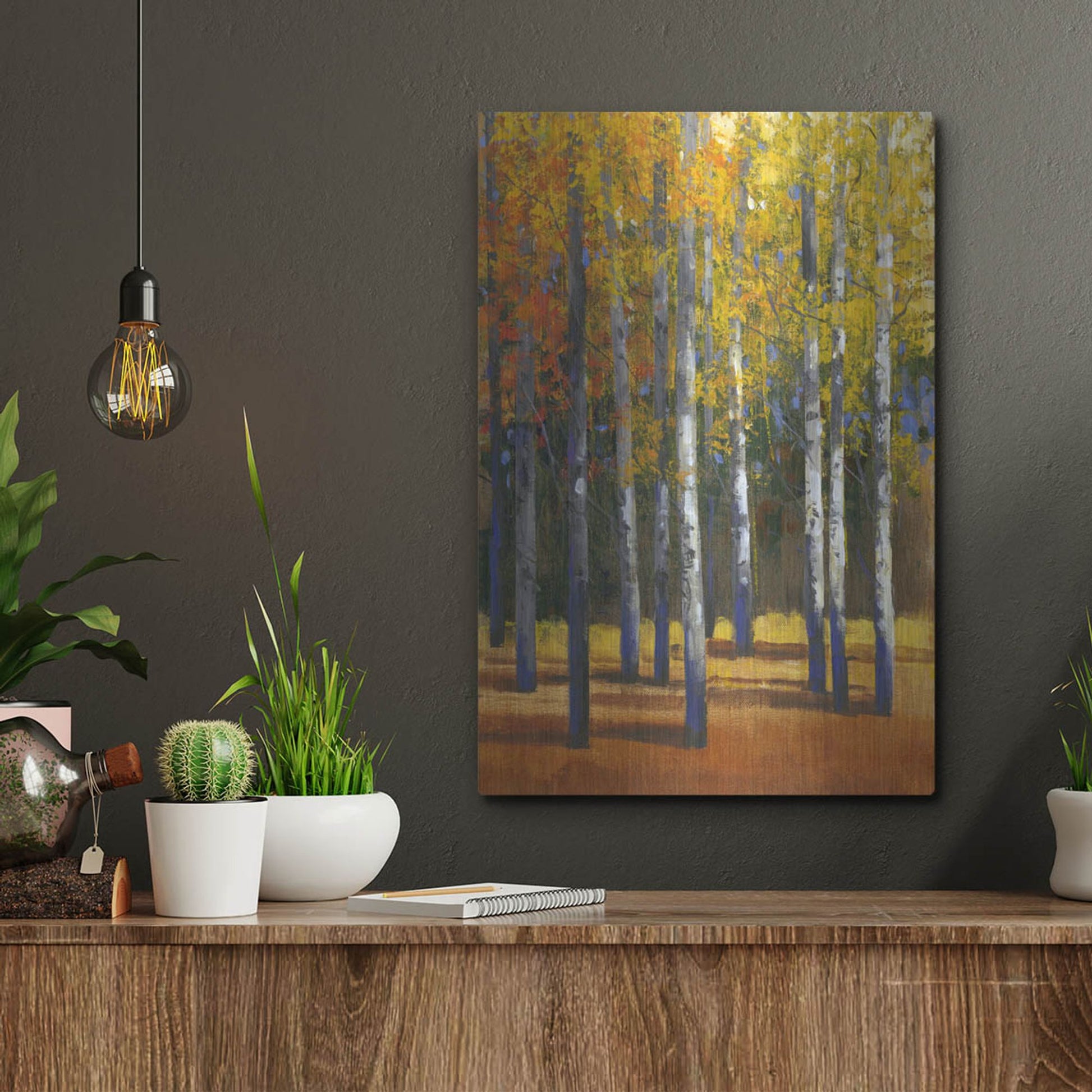 Luxe Metal Art 'Fall in Glory I' by Tim O'Toole, Metal Wall Art,12x16