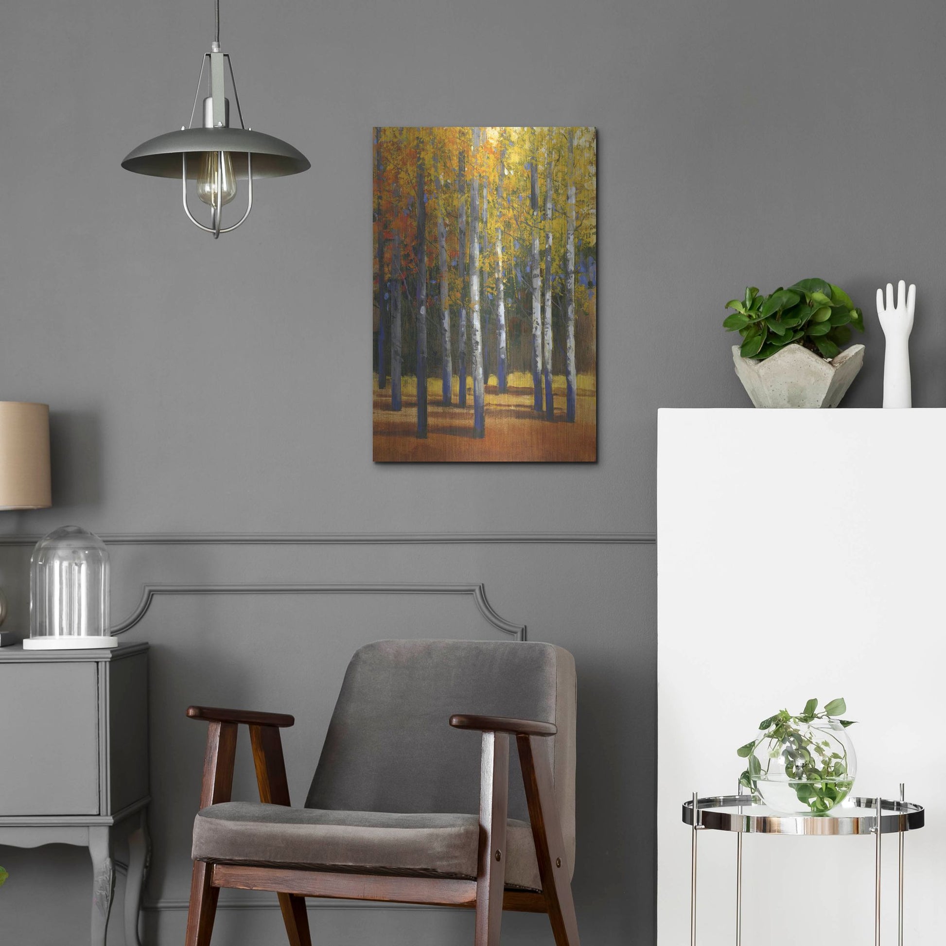 Luxe Metal Art 'Fall in Glory I' by Tim O'Toole, Metal Wall Art,16x24