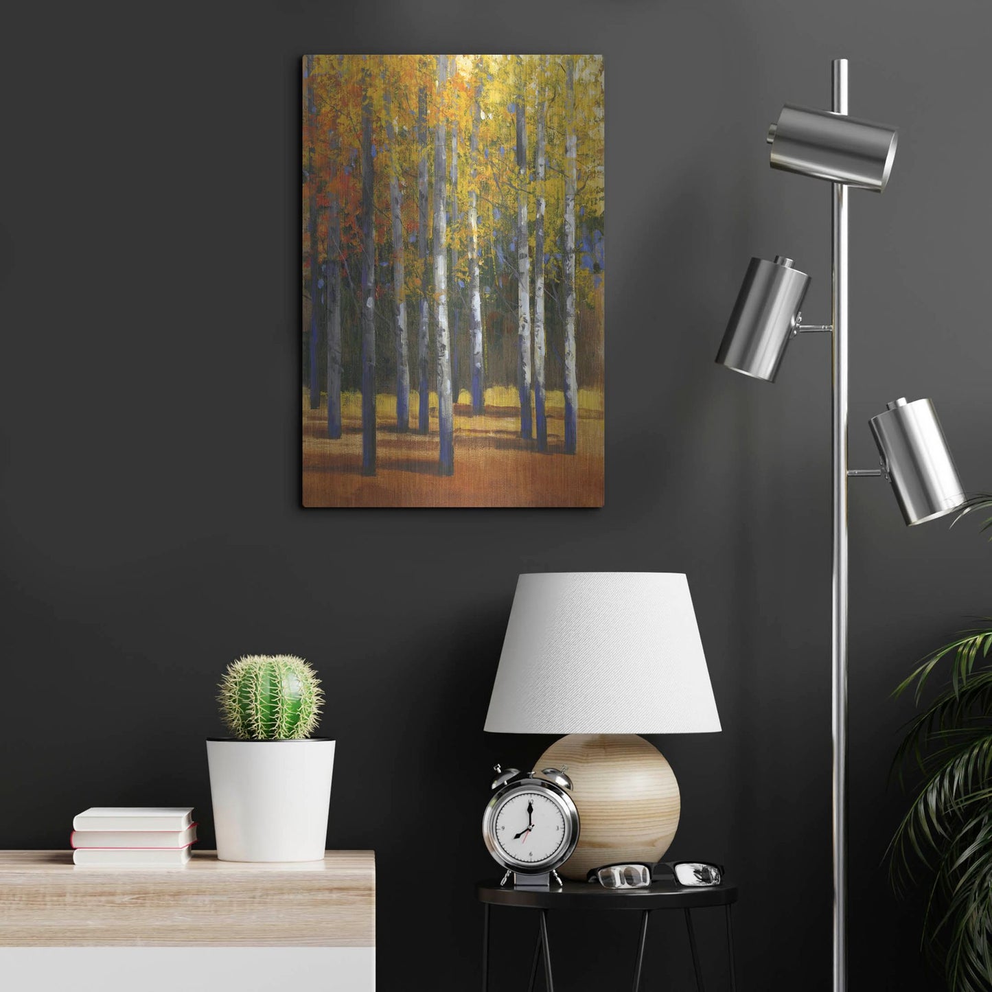 Luxe Metal Art 'Fall in Glory I' by Tim O'Toole, Metal Wall Art,16x24