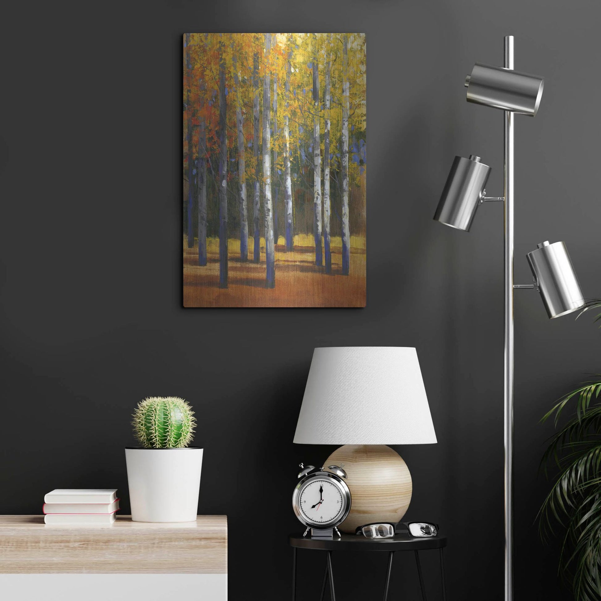 Luxe Metal Art 'Fall in Glory I' by Tim O'Toole, Metal Wall Art,16x24