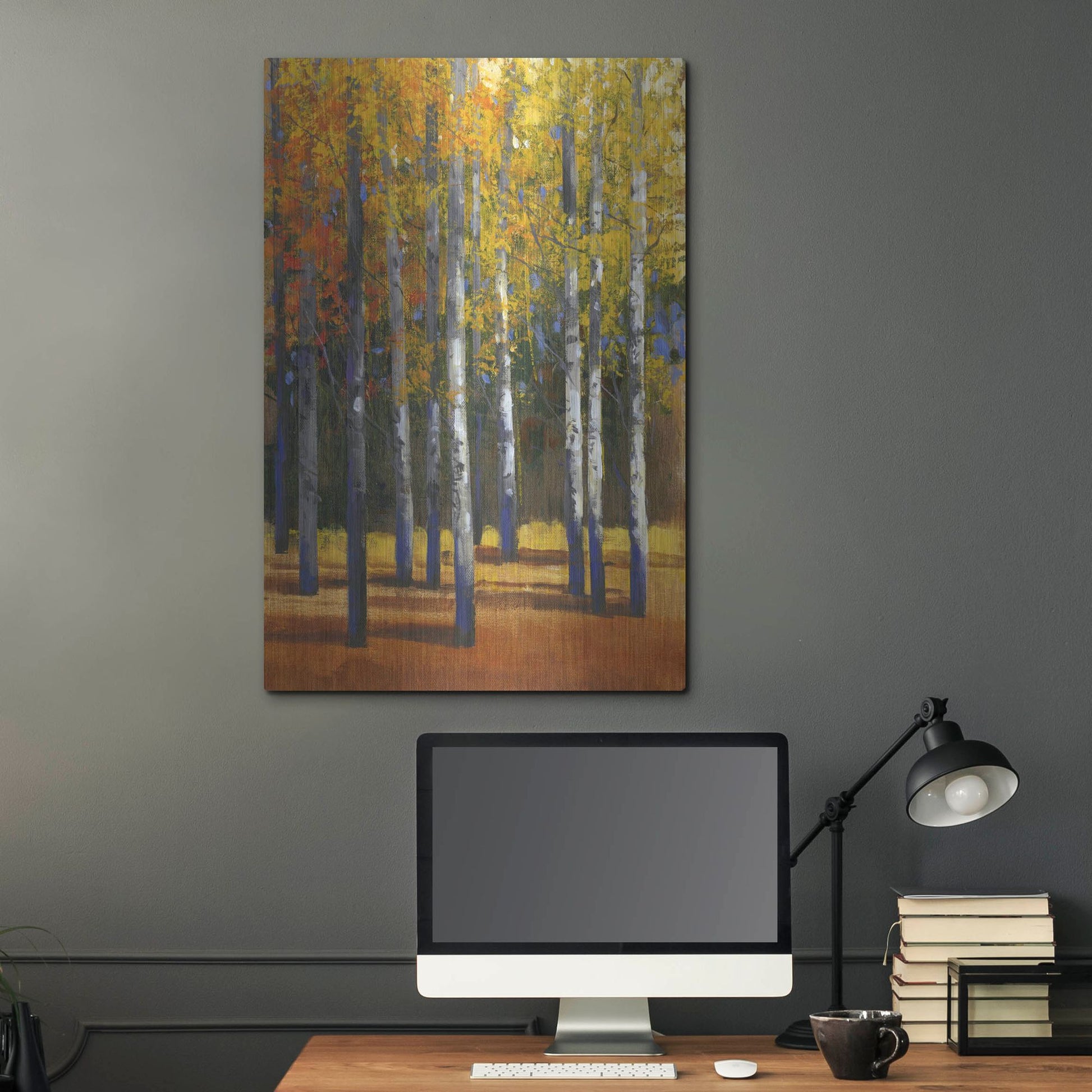 Luxe Metal Art 'Fall in Glory I' by Tim O'Toole, Metal Wall Art,24x36