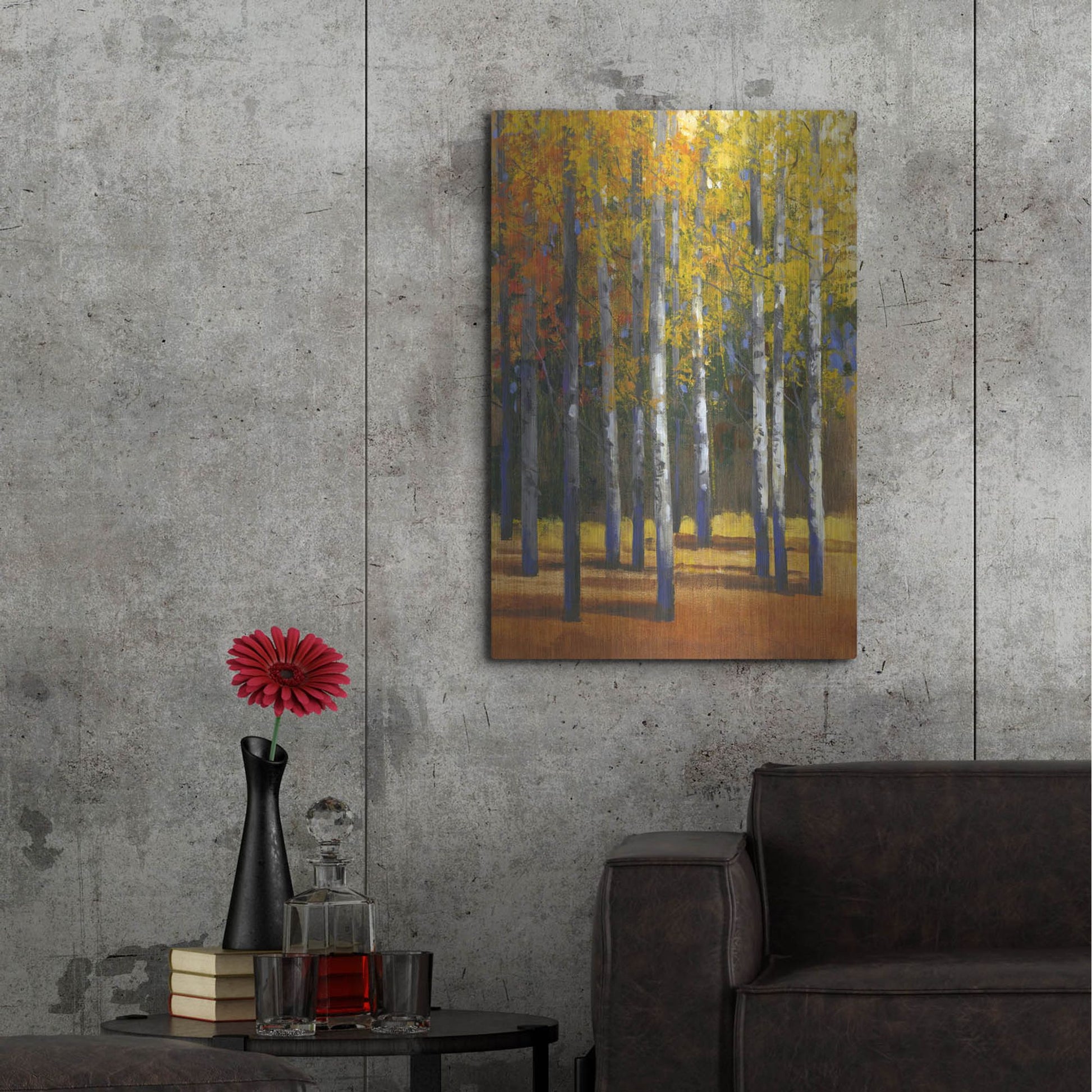 Luxe Metal Art 'Fall in Glory I' by Tim O'Toole, Metal Wall Art,24x36