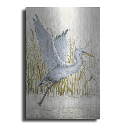 Luxe Metal Art 'Heron Sanctuary I' by Tim O'Toole, Metal Wall Art