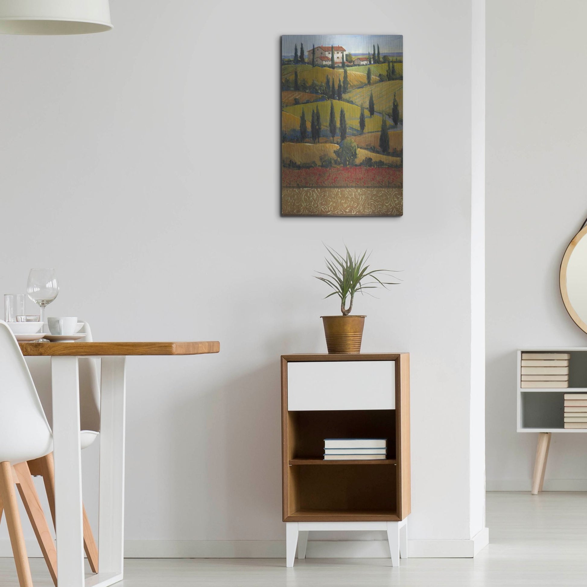 Luxe Metal Art 'Hilltop Villa II' by Tim O'Toole, Metal Wall Art,16x24