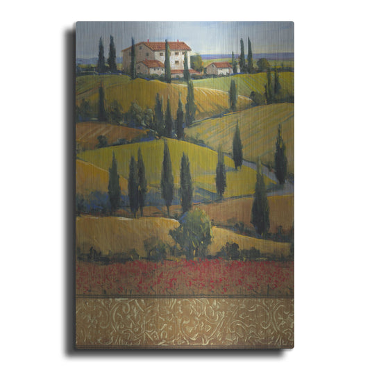 Luxe Metal Art 'Hilltop Villa II' by Tim O'Toole, Metal Wall Art