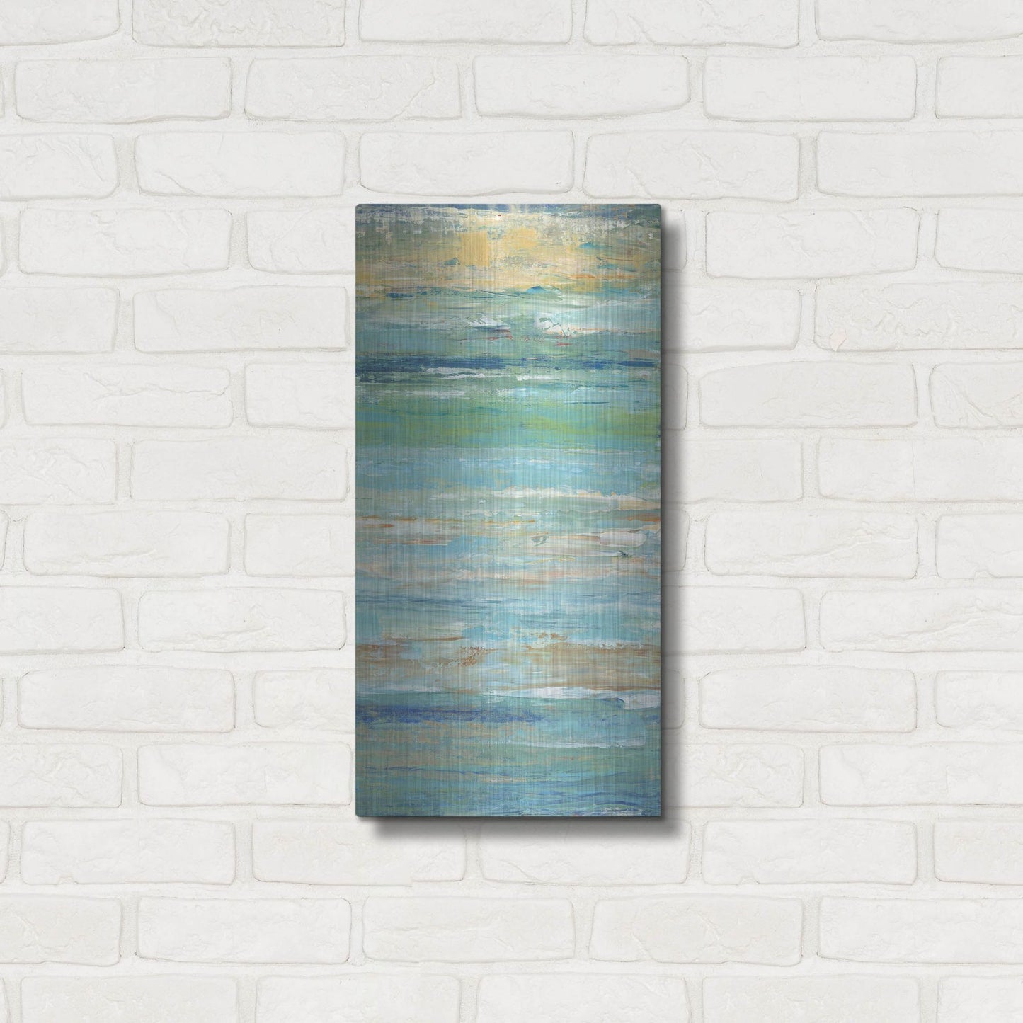 Luxe Metal Art 'Riptide II' by Tim O'Toole, Metal Wall Art,12x24