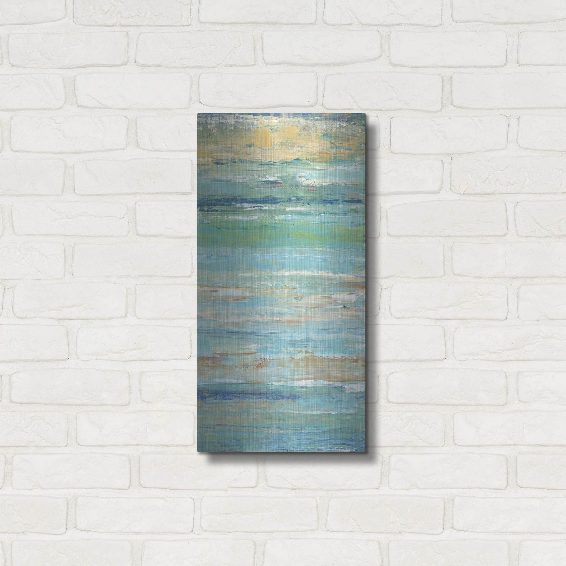 Luxe Metal Art 'Riptide II' by Tim O'Toole, Metal Wall Art,12x24