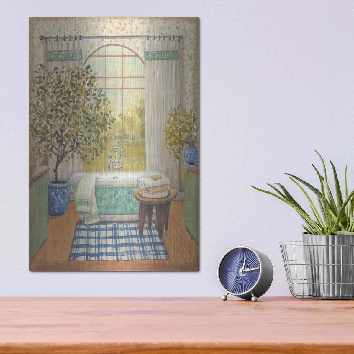 Luxe Metal Art 'Room with a View I' by Tim O'Toole, Metal Wall Art,12x16
