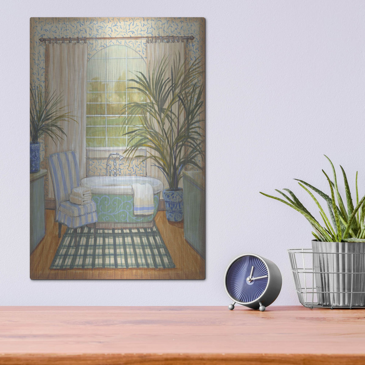 Luxe Metal Art 'Room with a View II' by Tim O'Toole, Metal Wall Art,12x16
