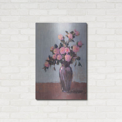 Luxe Metal Art 'Soft Lit Roses I' by Tim O'Toole, Metal Wall Art,24x36