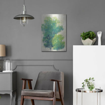 Luxe Metal Art 'A Pair of Trees I' by Tim O'Toole, Metal Wall Art,16x24