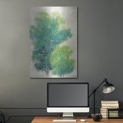 Luxe Metal Art 'A Pair of Trees I' by Tim O'Toole, Metal Wall Art,24x36