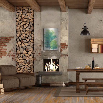 Luxe Metal Art 'A Pair of Trees I' by Tim O'Toole, Metal Wall Art,24x36