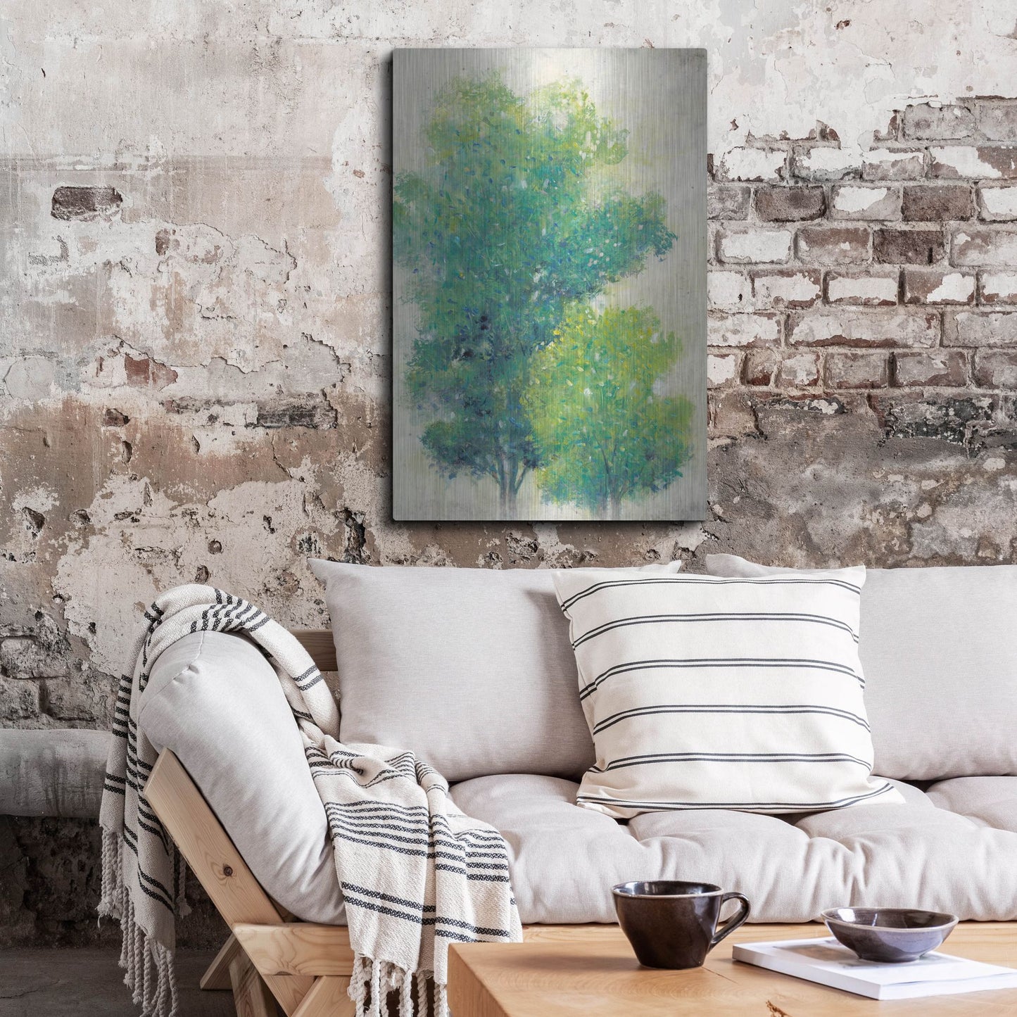 Luxe Metal Art 'A Pair of Trees I' by Tim O'Toole, Metal Wall Art,24x36