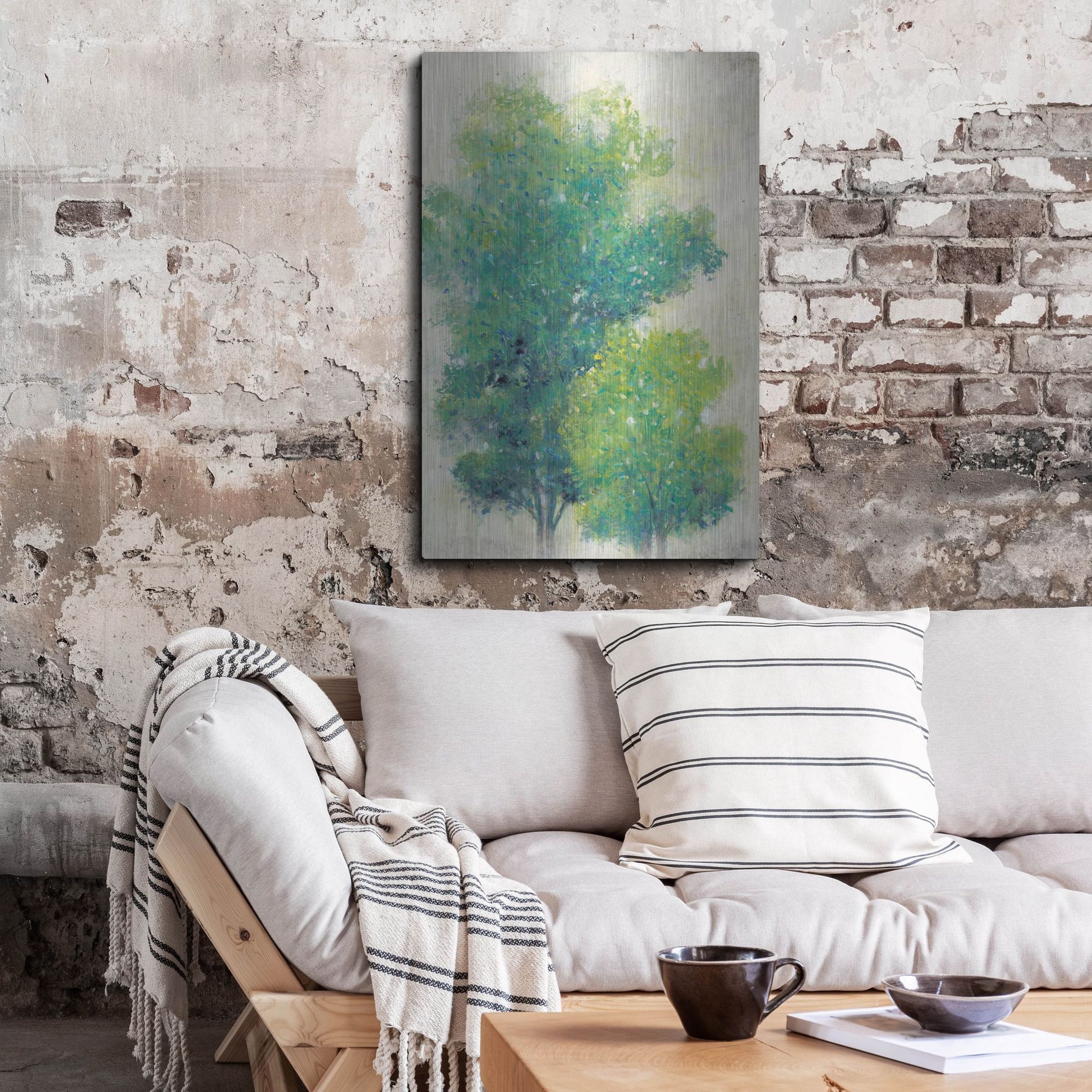 Luxe Metal Art 'A Pair of Trees I' by Tim O'Toole, Metal Wall Art,24x36