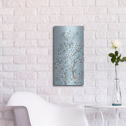 Luxe Metal Art 'Branches of Blossoms I' by Tim O'Toole, Metal Wall Art,12x24