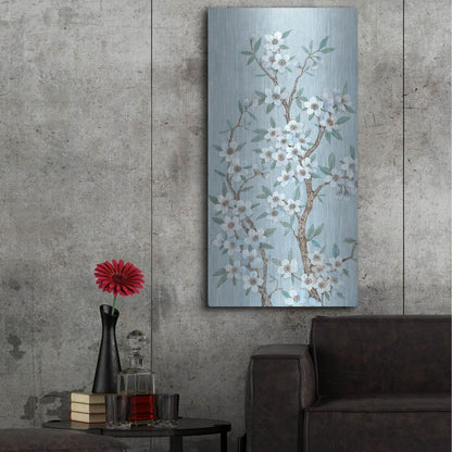Luxe Metal Art 'Branches of Blossoms I' by Tim O'Toole, Metal Wall Art,24x48