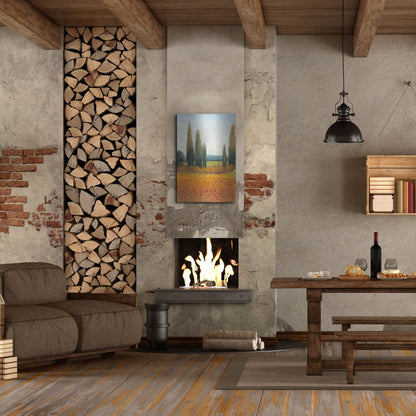 Luxe Metal Art 'Cypress Trees II' by Tim O'Toole, Metal Wall Art,24x36