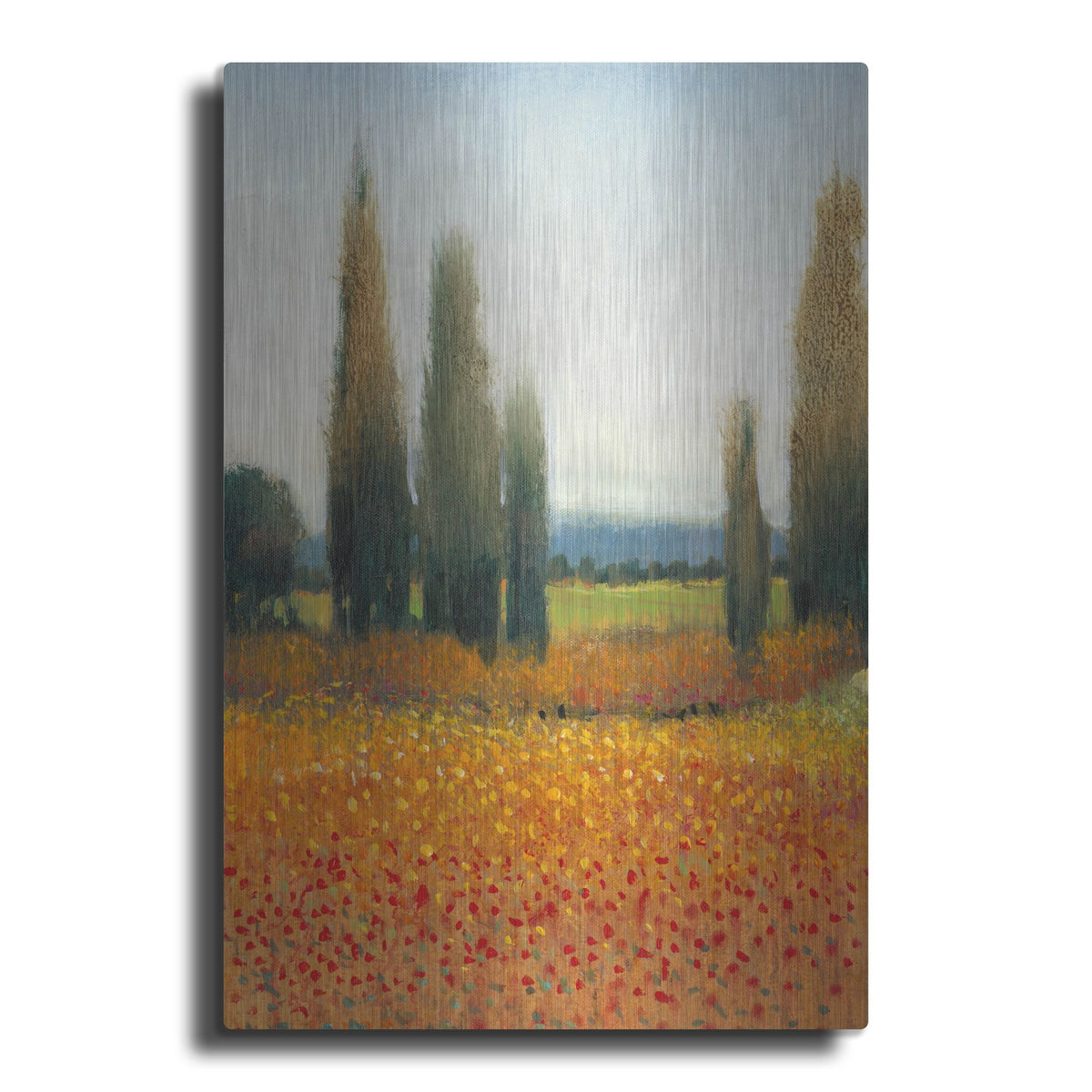 Luxe Metal Art 'Cypress Trees II' by Tim O'Toole, Metal Wall Art