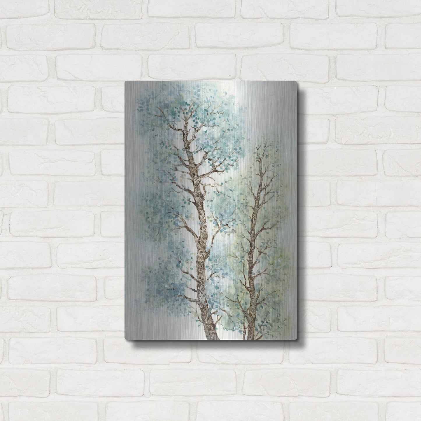 Luxe Metal Art 'Tranquil Tree Tops I' by Tim O'Toole, Metal Wall Art,16x24