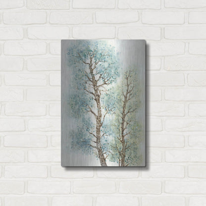 Luxe Metal Art 'Tranquil Tree Tops I' by Tim O'Toole, Metal Wall Art,16x24