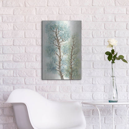 Luxe Metal Art 'Tranquil Tree Tops I' by Tim O'Toole, Metal Wall Art,16x24