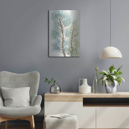 Luxe Metal Art 'Tranquil Tree Tops I' by Tim O'Toole, Metal Wall Art,16x24