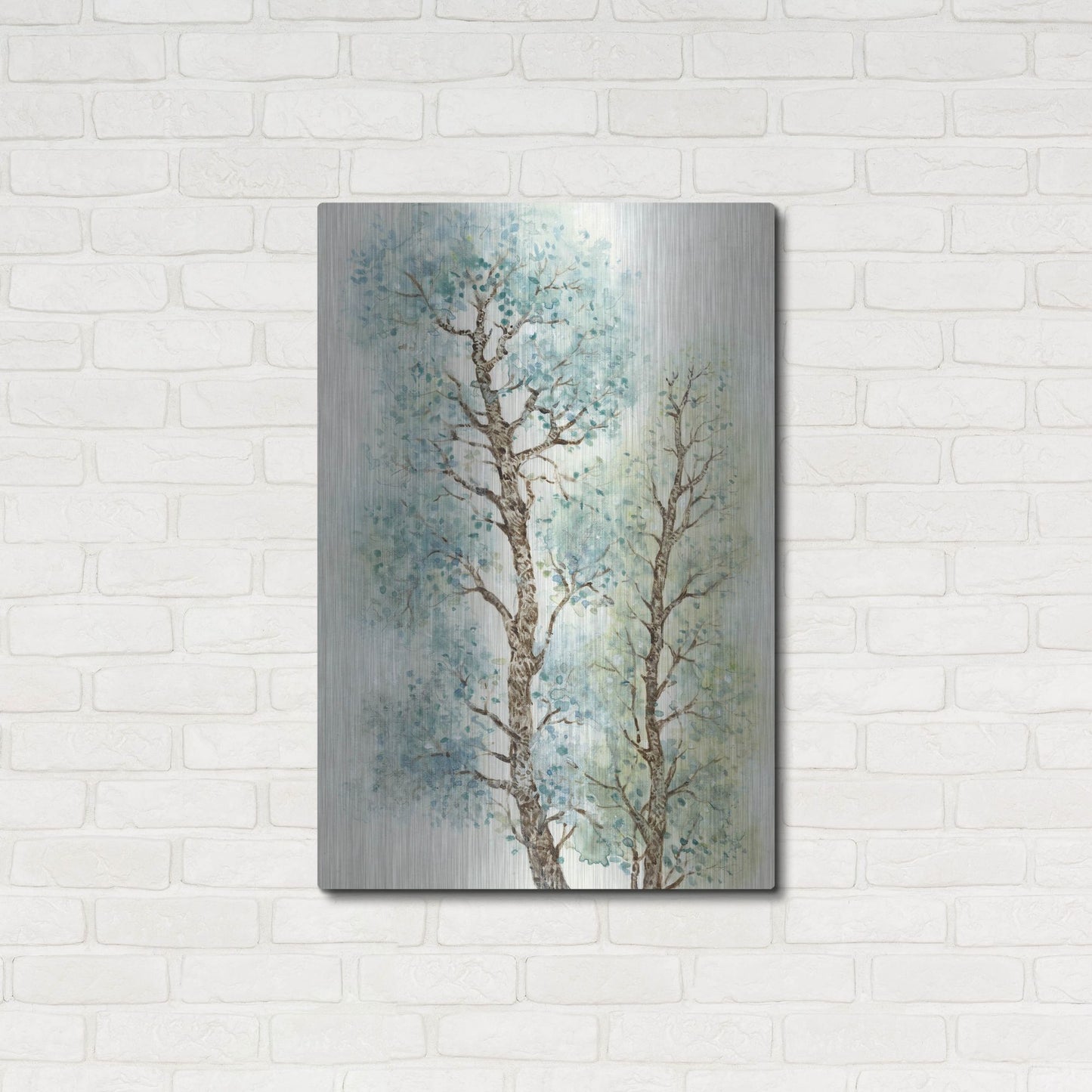 Luxe Metal Art 'Tranquil Tree Tops I' by Tim O'Toole, Metal Wall Art,24x36