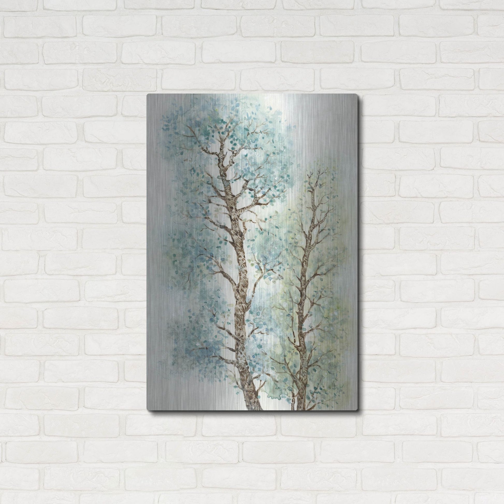 Luxe Metal Art 'Tranquil Tree Tops I' by Tim O'Toole, Metal Wall Art,24x36