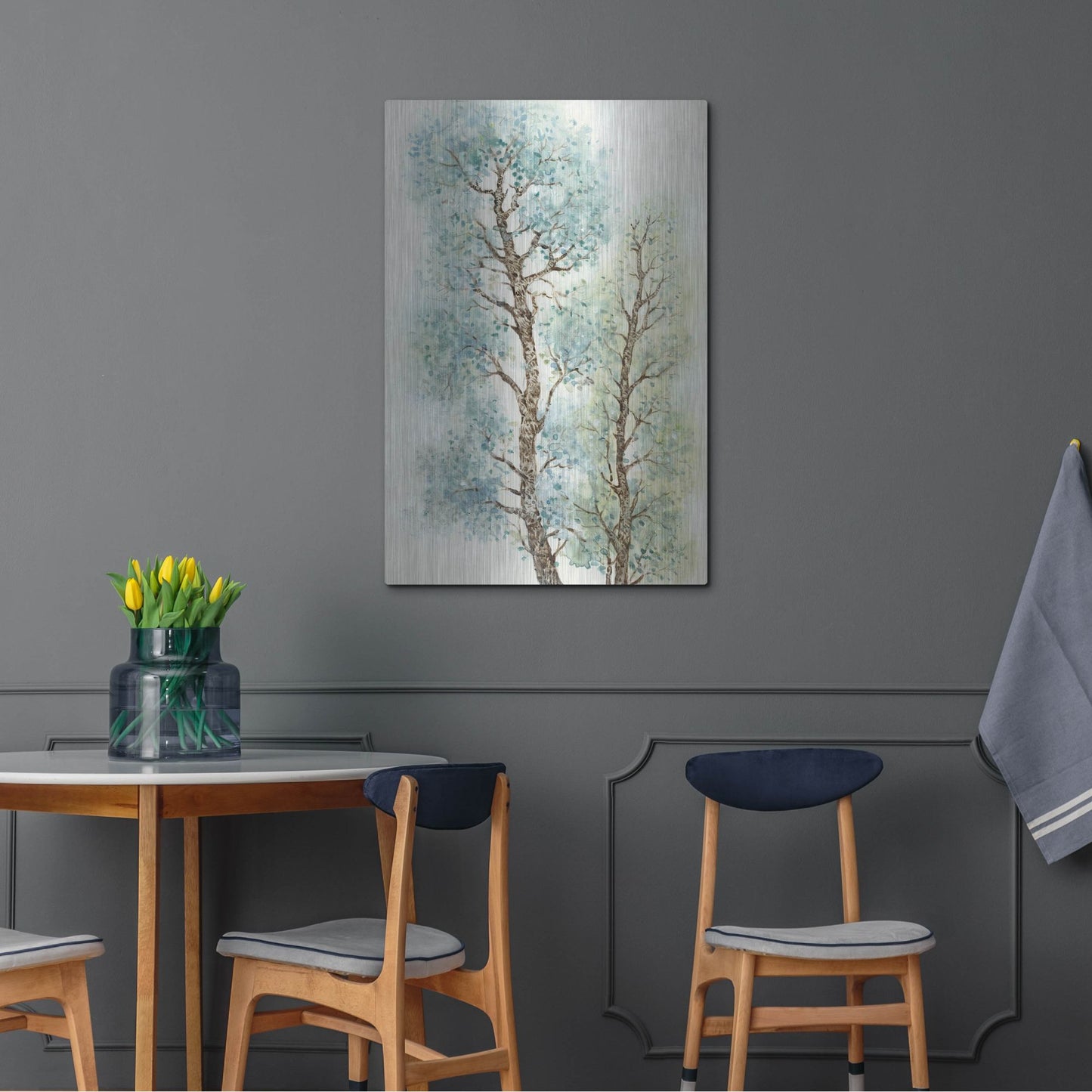 Luxe Metal Art 'Tranquil Tree Tops I' by Tim O'Toole, Metal Wall Art,24x36