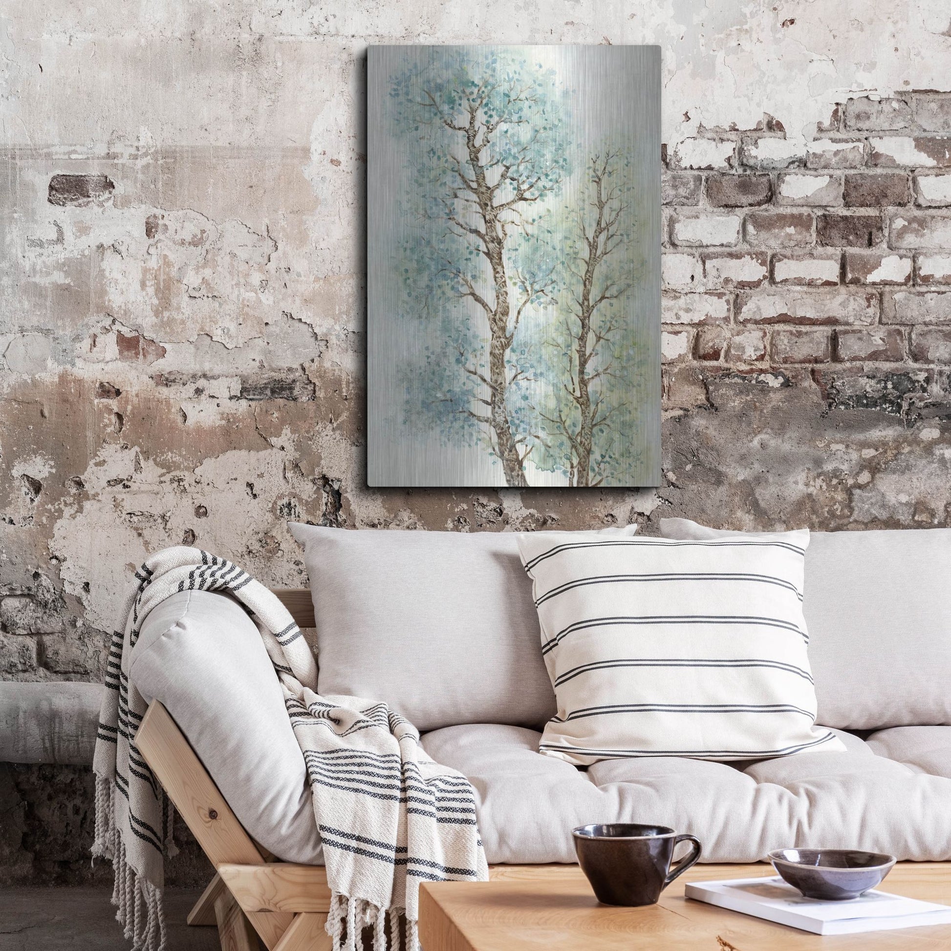 Luxe Metal Art 'Tranquil Tree Tops I' by Tim O'Toole, Metal Wall Art,24x36