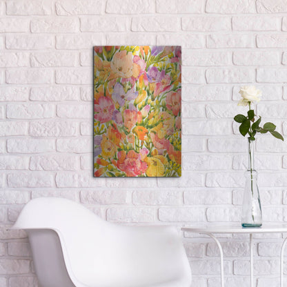 Luxe Metal Art 'Wildflower Study I' by Tim O'Toole, Metal Wall Art,16x24