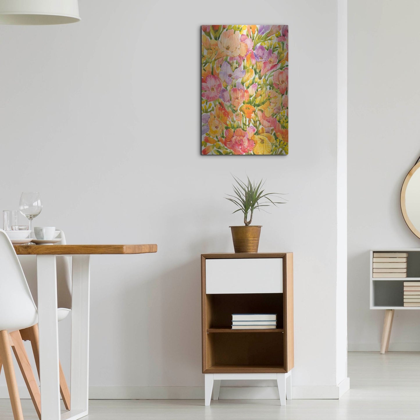Luxe Metal Art 'Wildflower Study I' by Tim O'Toole, Metal Wall Art,16x24