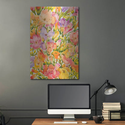 Luxe Metal Art 'Wildflower Study I' by Tim O'Toole, Metal Wall Art,24x36