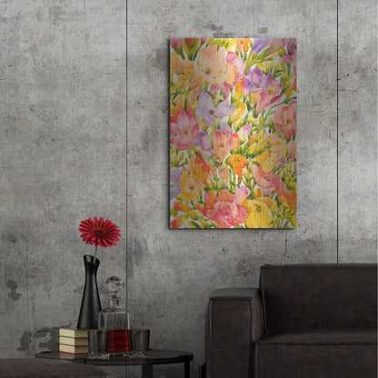 Luxe Metal Art 'Wildflower Study I' by Tim O'Toole, Metal Wall Art,24x36