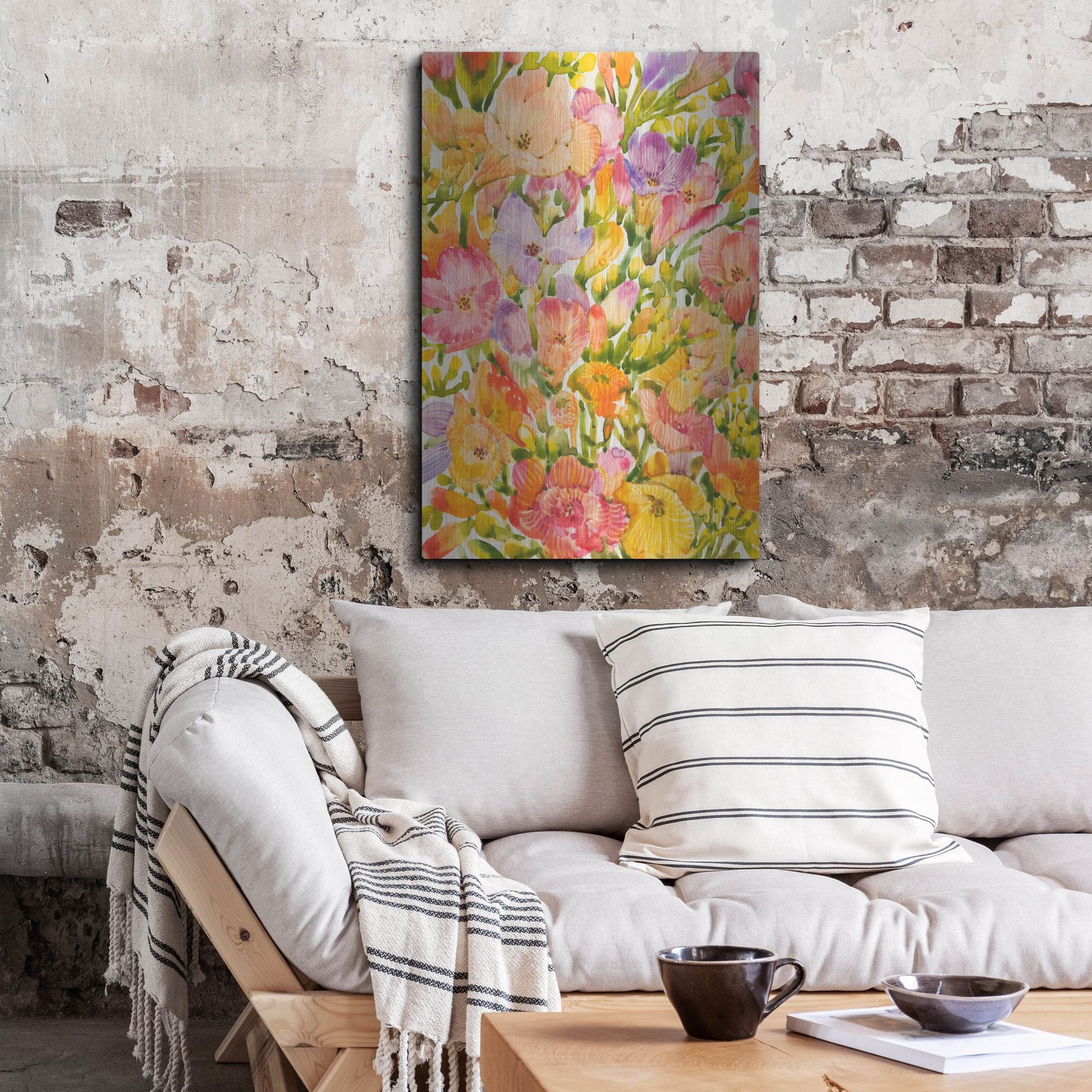 Luxe Metal Art 'Wildflower Study I' by Tim O'Toole, Metal Wall Art,24x36