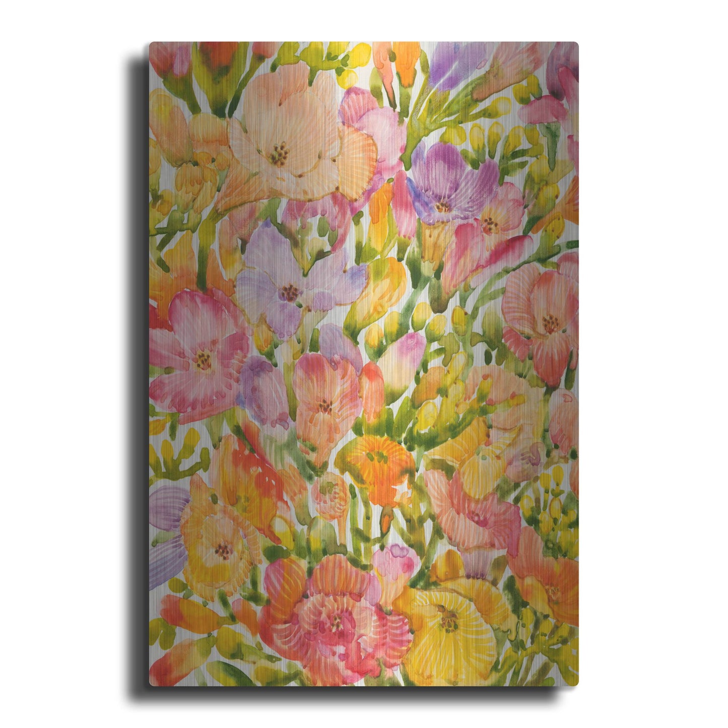 Luxe Metal Art 'Wildflower Study I' by Tim O'Toole, Metal Wall Art