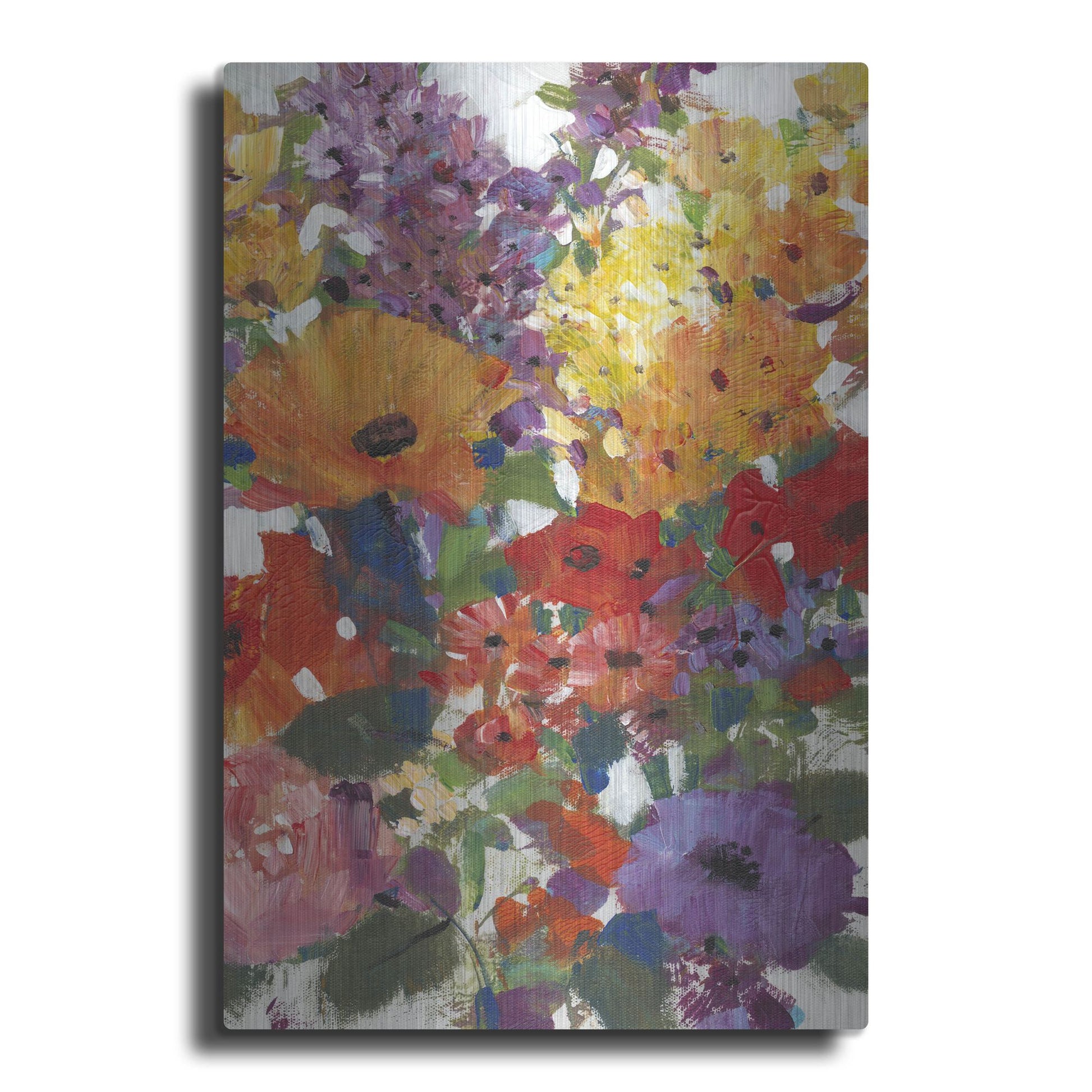 Luxe Metal Art 'Fresh Floral I' by Tim O'Toole, Metal Wall Art