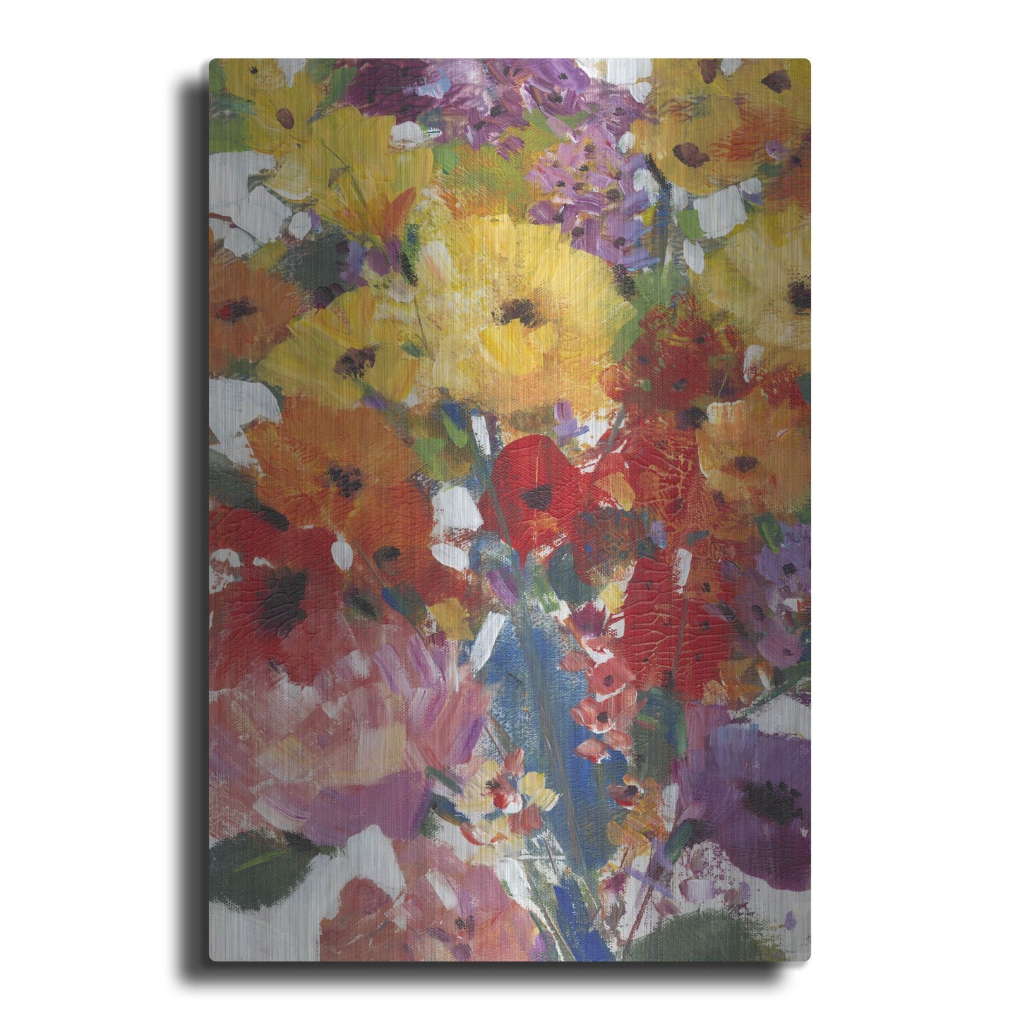 Luxe Metal Art 'Fresh Floral II' by Tim O'Toole, Metal Wall Art