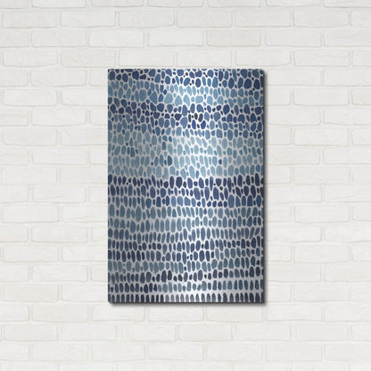 Luxe Metal Art 'Blue Progression I' by Tim O'Toole, Metal Wall Art,24x36