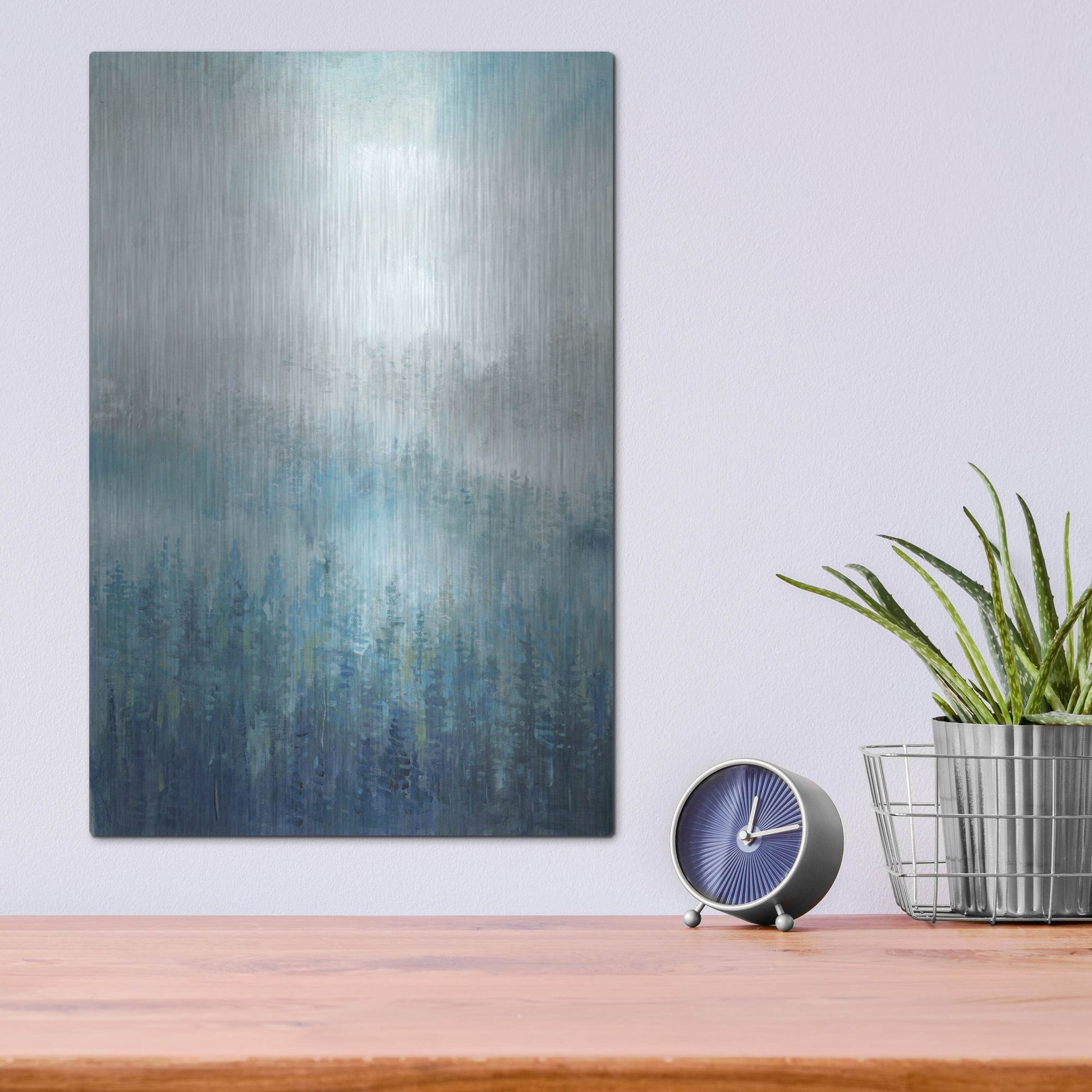 Luxe Metal Art 'Above the Mist I' by Tim O'Toole, Metal Wall Art,12x16