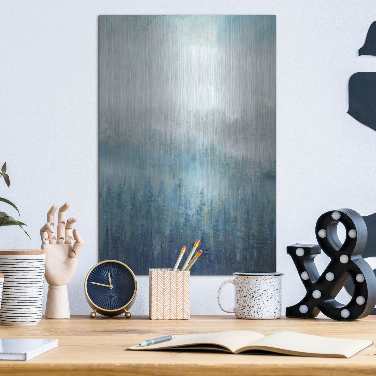 Luxe Metal Art 'Above the Mist I' by Tim O'Toole, Metal Wall Art,12x16