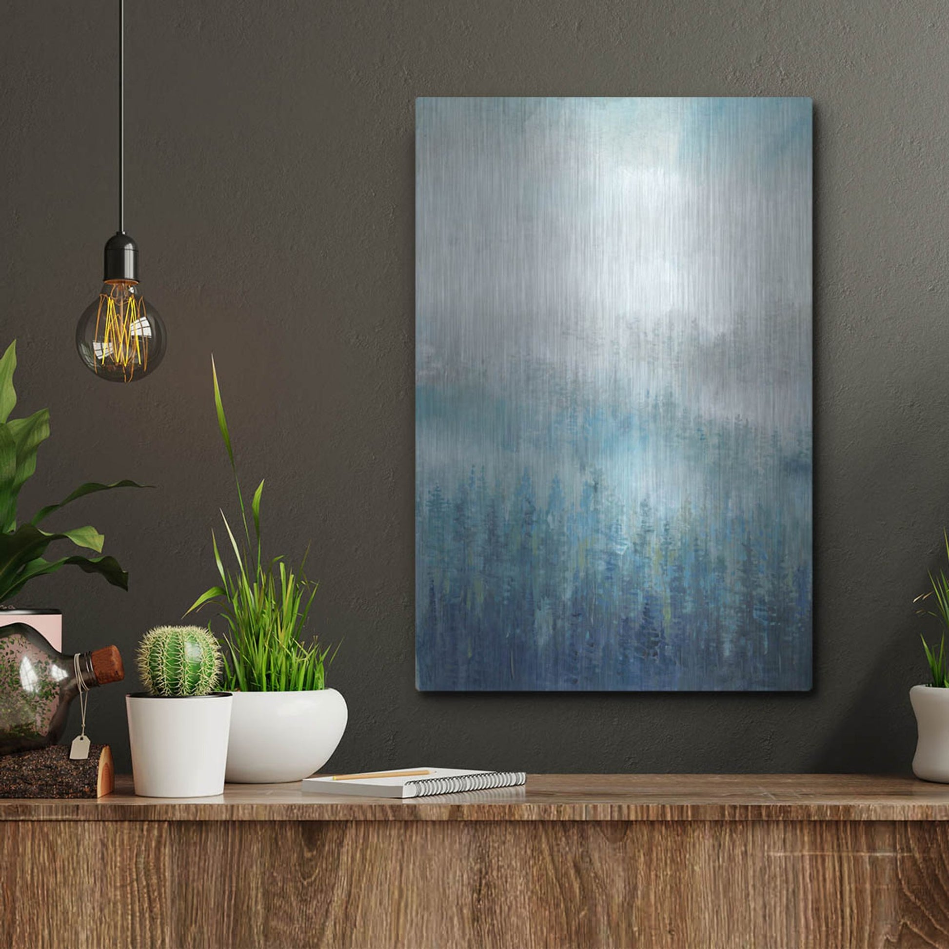 Luxe Metal Art 'Above the Mist I' by Tim O'Toole, Metal Wall Art,12x16