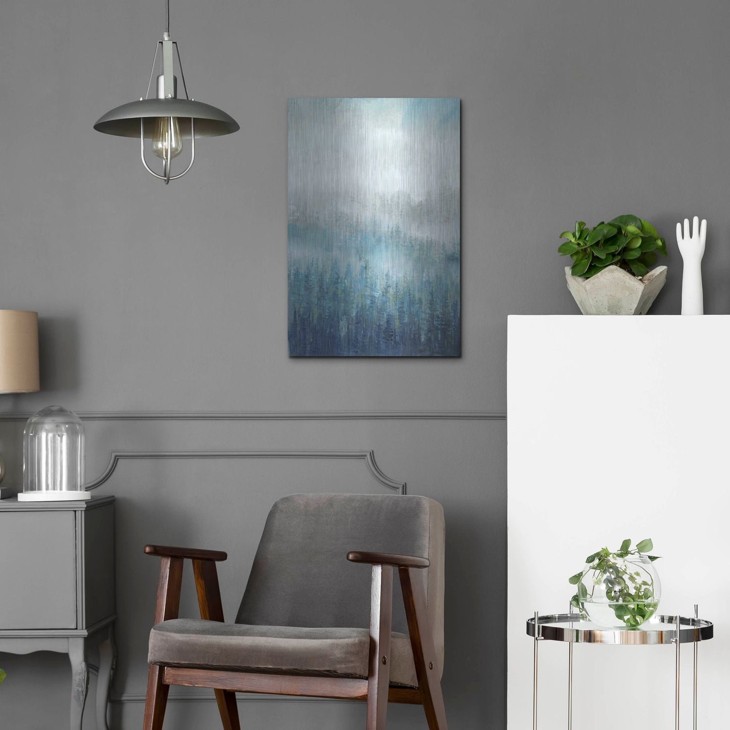 Luxe Metal Art 'Above the Mist I' by Tim O'Toole, Metal Wall Art,16x24